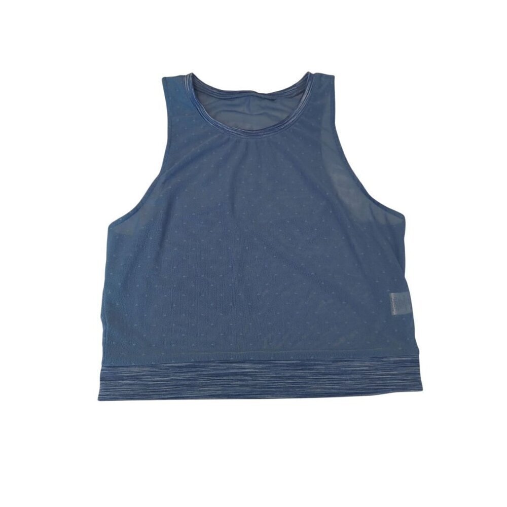 Zyia Active Women's Size Medium Mesh Cropped Blue Tank